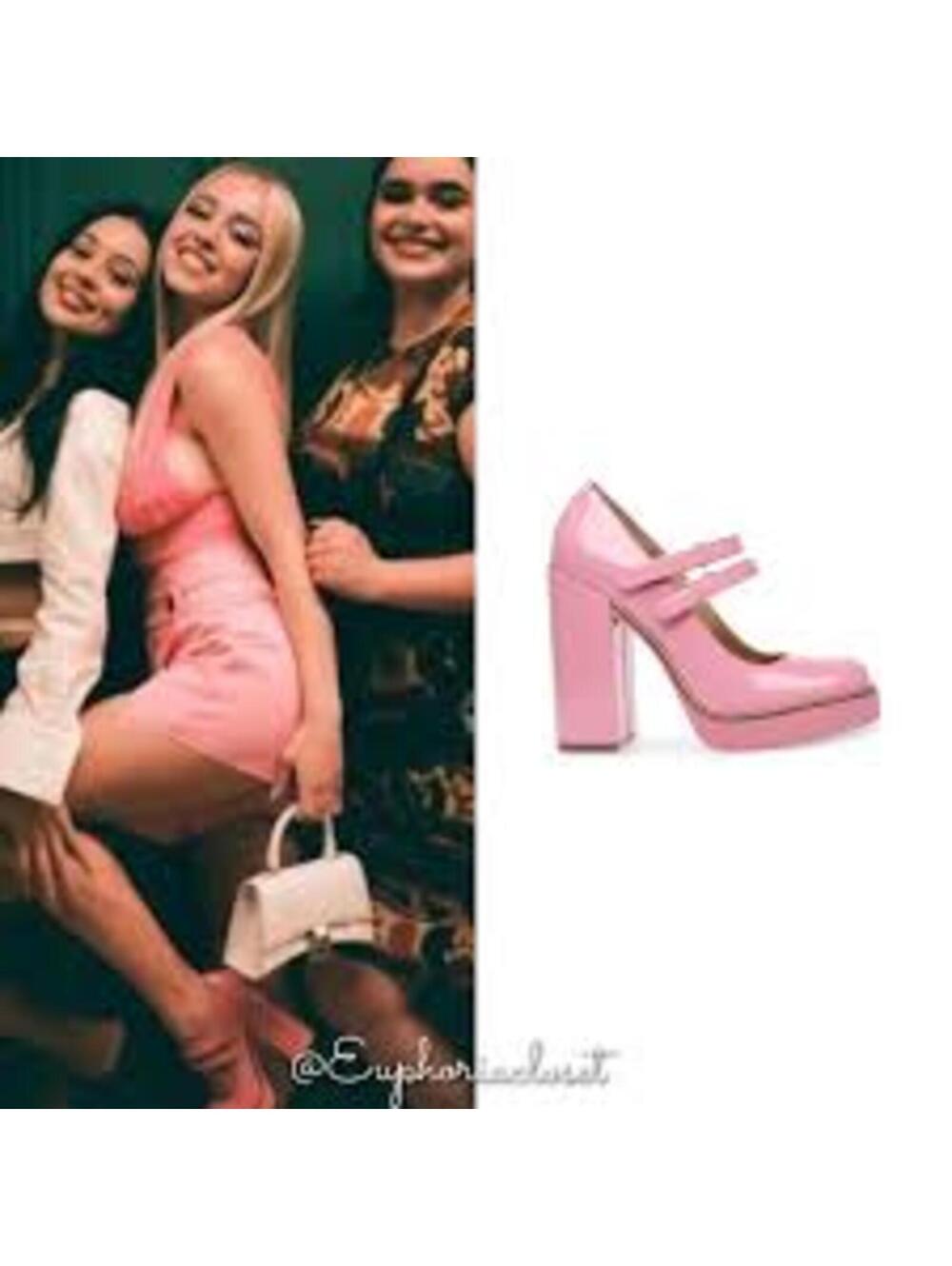 Steve Madden Twice Pink Patent Platform Mary Jane Euphoria Cassie Howard 8.5